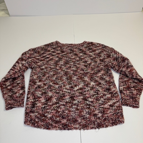 LOFT Outlet Chunky Marled Knit Sweater โ Size S Pink Multicolor - Picture 3 of 7